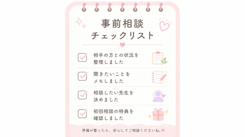 相談前チェックリスト
