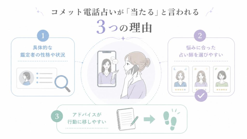 電話占いコメットが当たる三つの理由